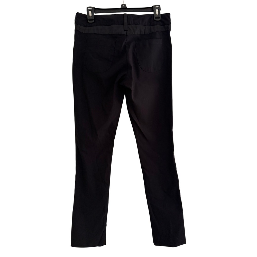Baby Phat Black Trousers Gold Cat Logo Stretch Straight Leg Pants Junior Size 7 - Picture 3 of 13